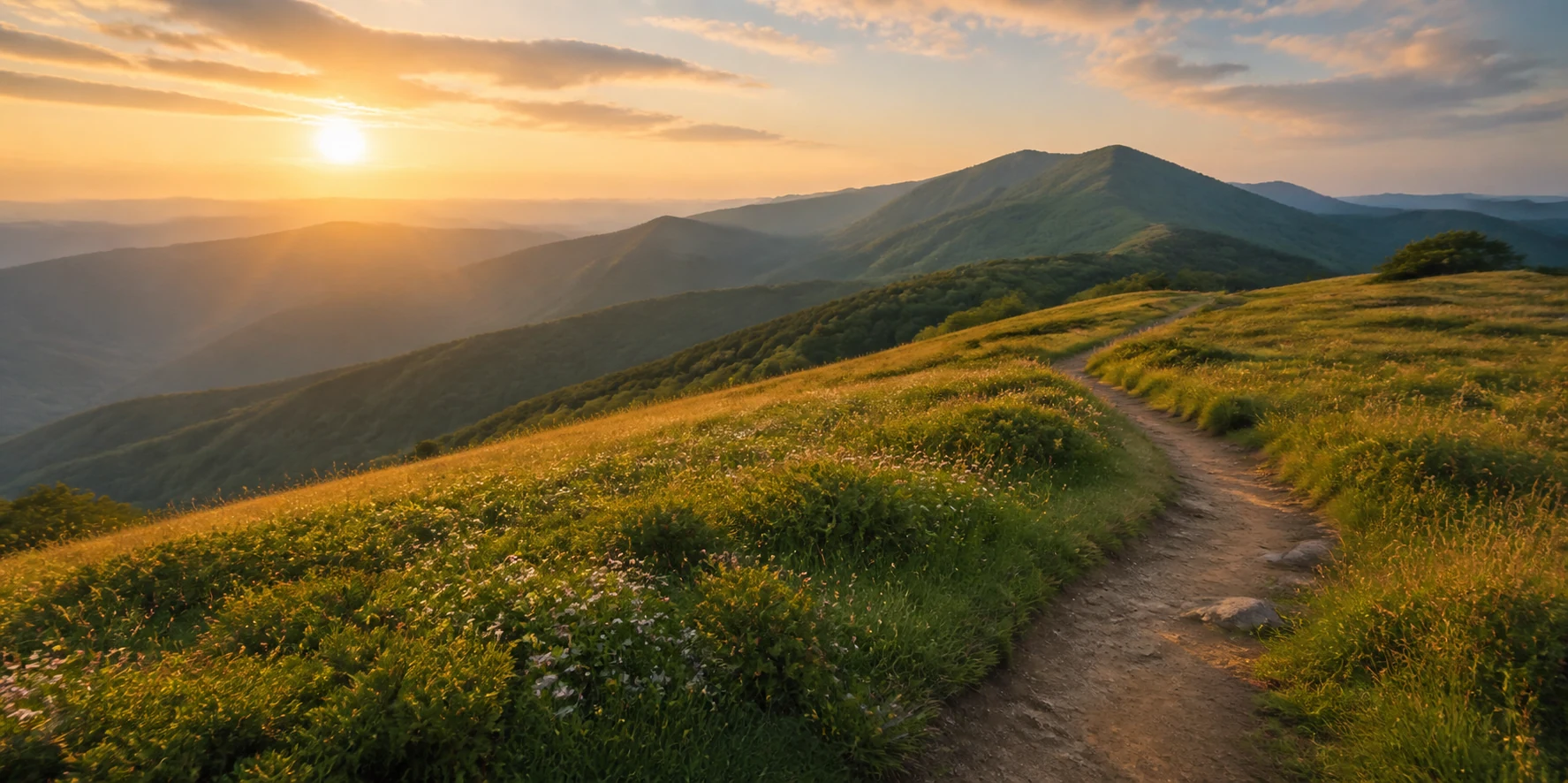 A sunlit path representing personal growth